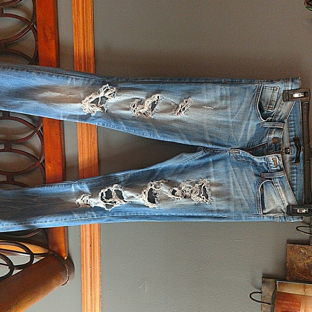 Flying monkey ripped skinny jeans